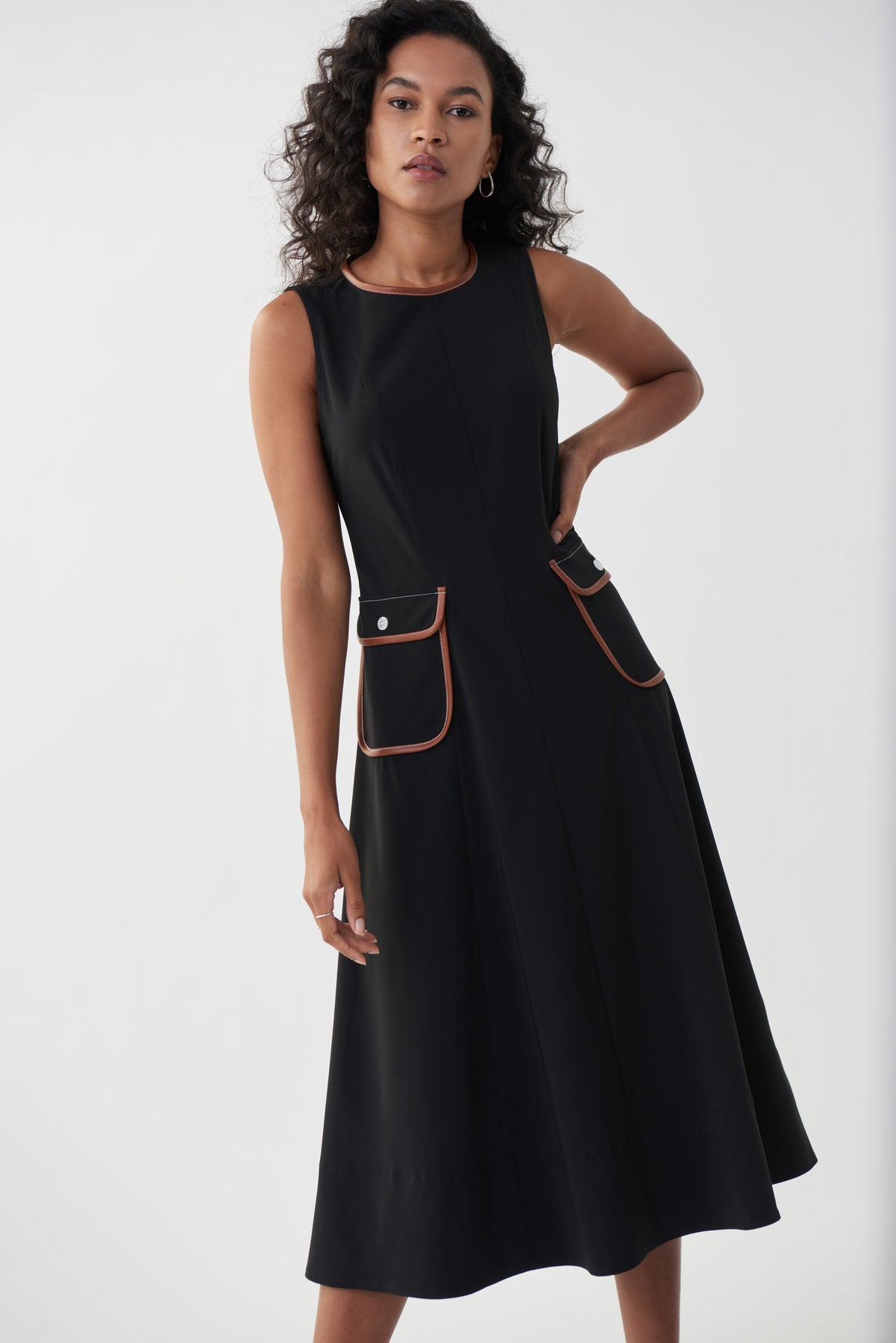 Black ☀ Tan Dress – Spoken Boutique